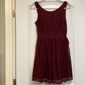 Maroon lacy dress